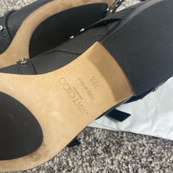 Authentic Jimmy Choo black Harley studs cut out boot new w duster 38 1/2  8 1/2 - Picture 5 of 10